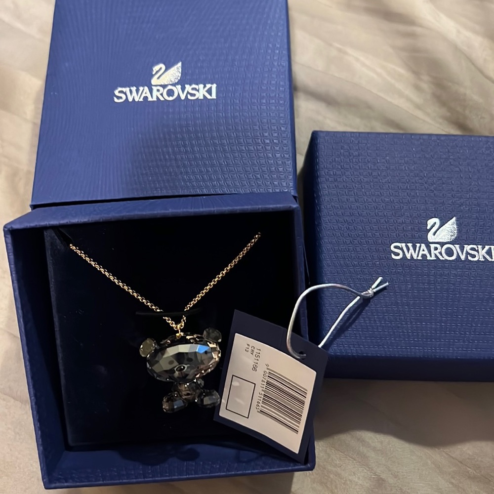 Swarovski bear necklace